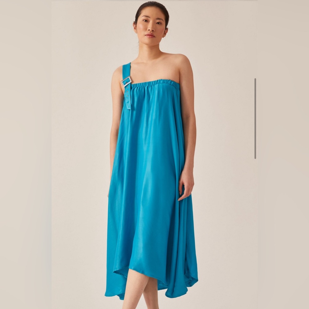 Anthropologie Let Me Be Dress - Aqua